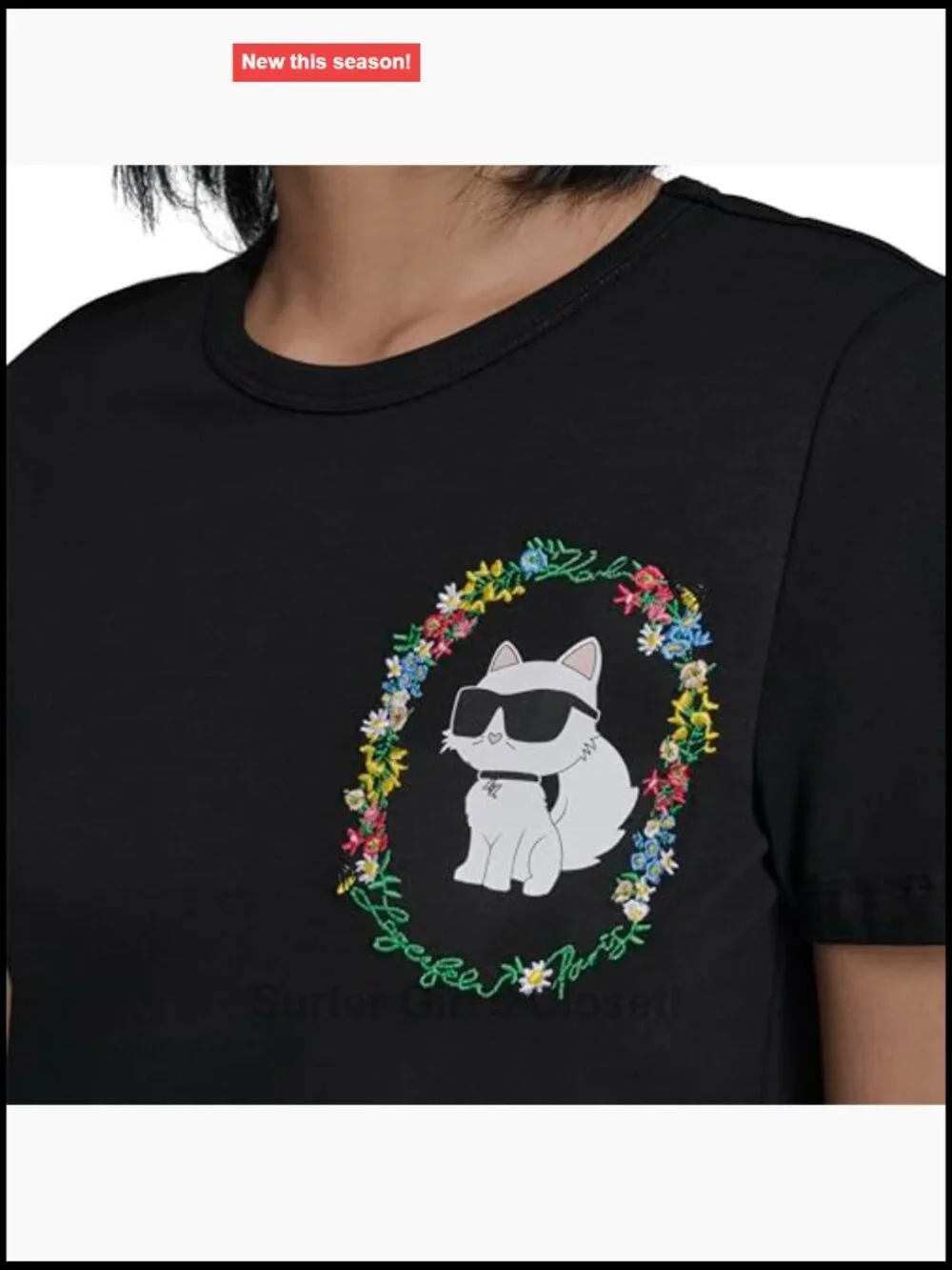 Karl Lagerfeld Short Sleeve Crew Neck Logo T-Shirt Dress Cotton Spandex